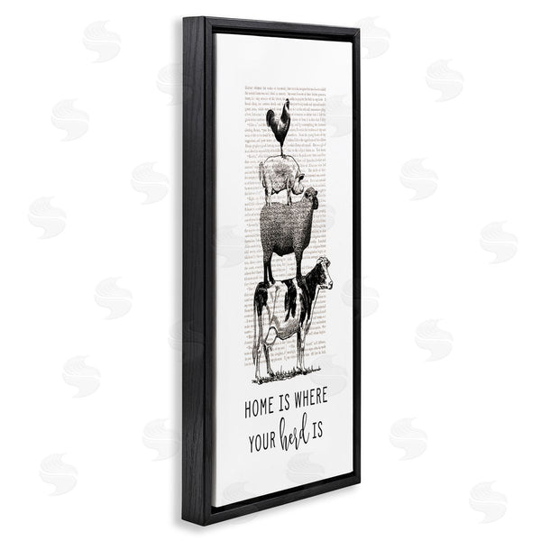 Stupell Industries Lettered And Lined | Where Your Herd Family Animals