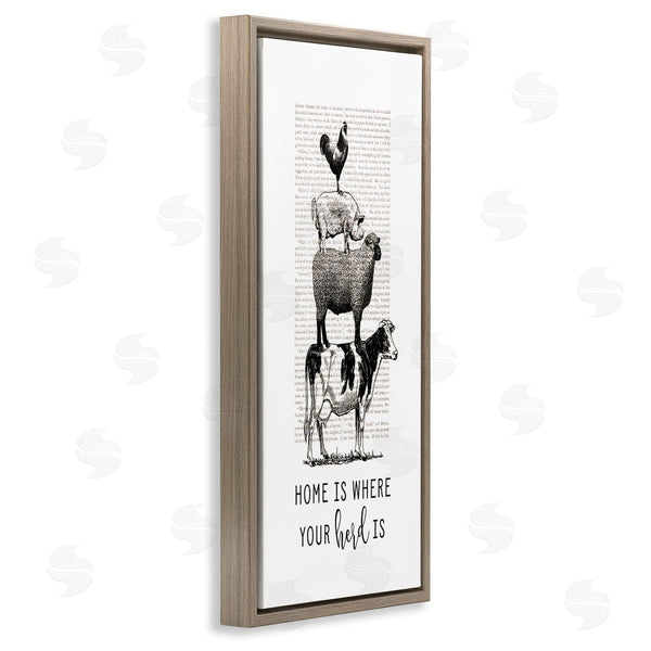 Stupell Industries Lettered And Lined | Where Your Herd Family Animals