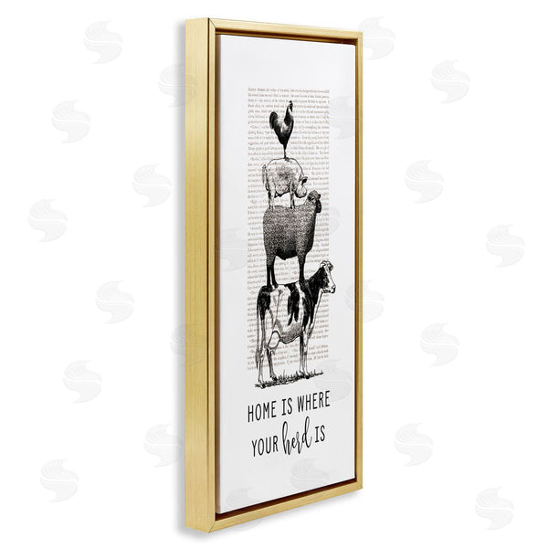 Stupell Industries Lettered And Lined | Where Your Herd Family Animals