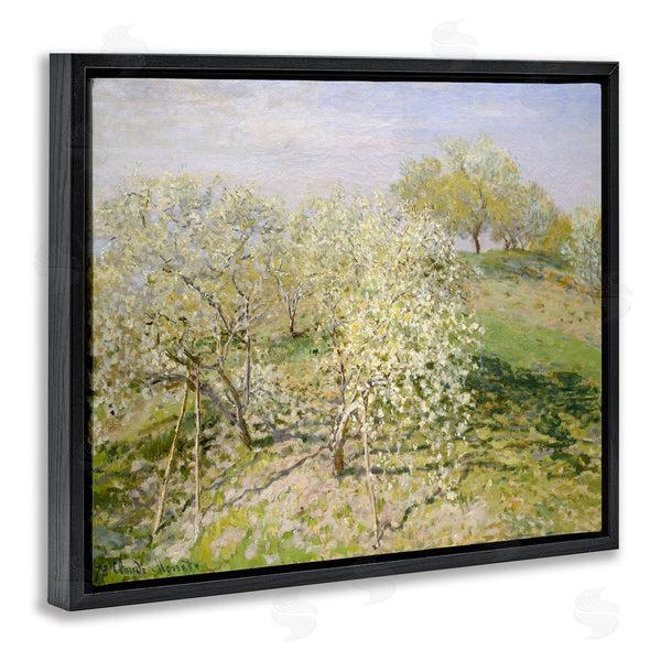 Stupell Industries Lettered And Lined | White Blossom Tree Orchard Field Impressionist Brushstrokes Wall Art