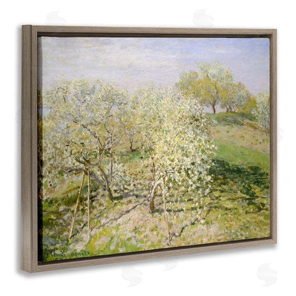 Stupell Industries Lettered And Lined | White Blossom Tree Orchard Field Impressionist Brushstrokes Wall Art