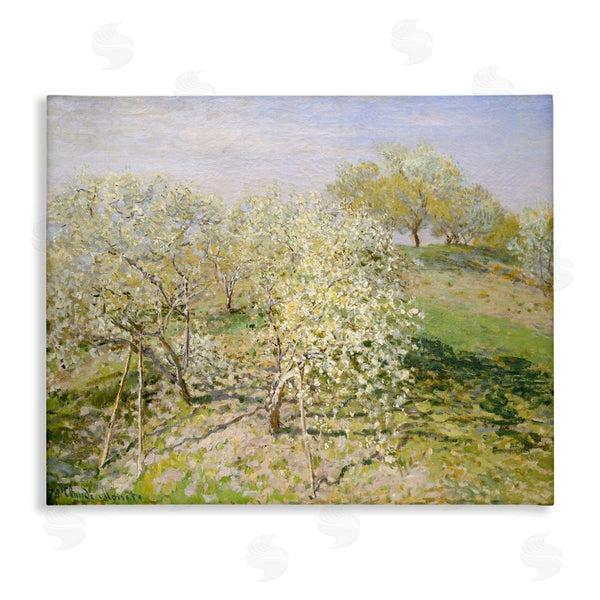 stupell industries Lettered and Lined | White Blossom Tree Orchard Field Impressionist Brushstrokes Wall Art