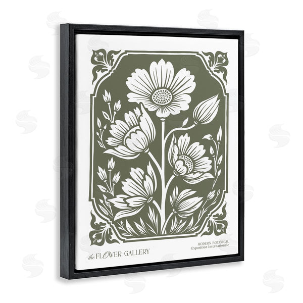Stupell Industries Lettered And Lined | Wild Blooms Over Green