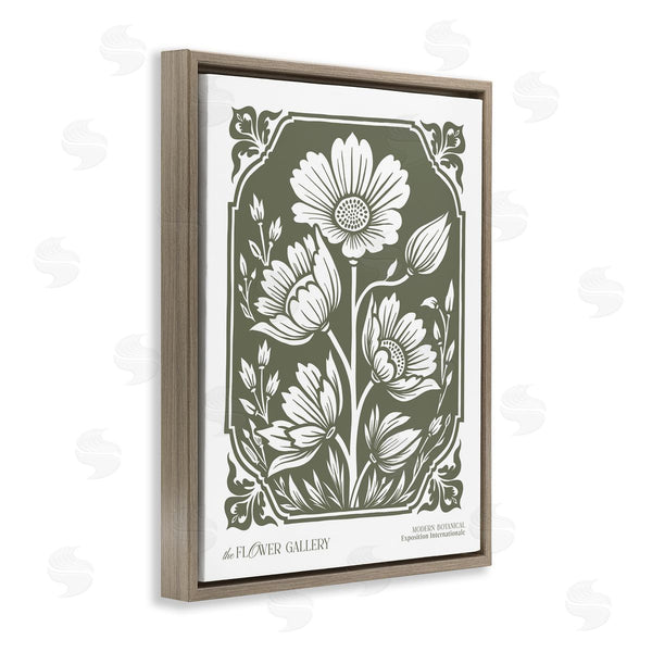 Stupell Industries Lettered And Lined | Wild Blooms Over Green