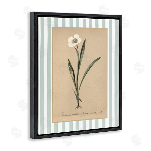 Stupell Industries Lettered And Lined | Wild Poppy With Green Stripes