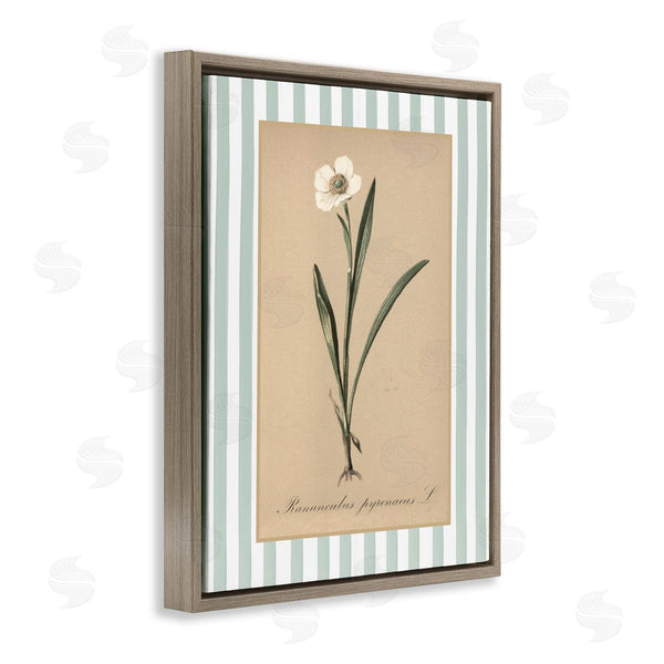 Stupell Industries Lettered And Lined | Wild Poppy With Green Stripes