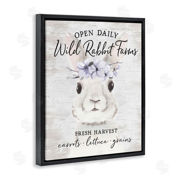 Stupell Industries Lettered And Lined | Wild Rabbit Farms Weathered Floral Crown Sign Wall Art