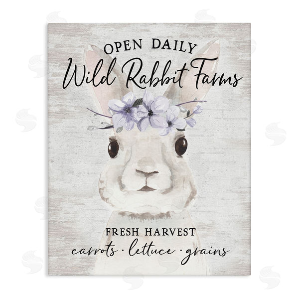 stupell industries Lettered and Lined | Wild Rabbit Farms Weathered Floral Crown Sign Wall Art