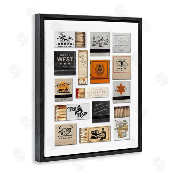 Stupell Industries Lettered And Lined | Wild West Rodeo Matchbooks