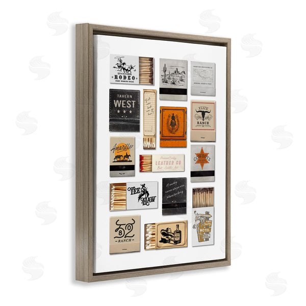 Stupell Industries Lettered And Lined | Wild West Rodeo Matchbooks