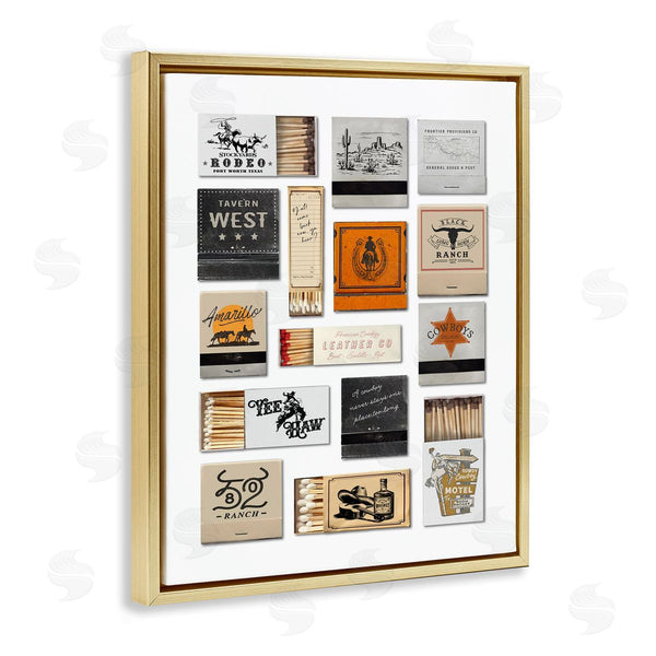 Stupell Industries Lettered And Lined | Wild West Rodeo Matchbooks
