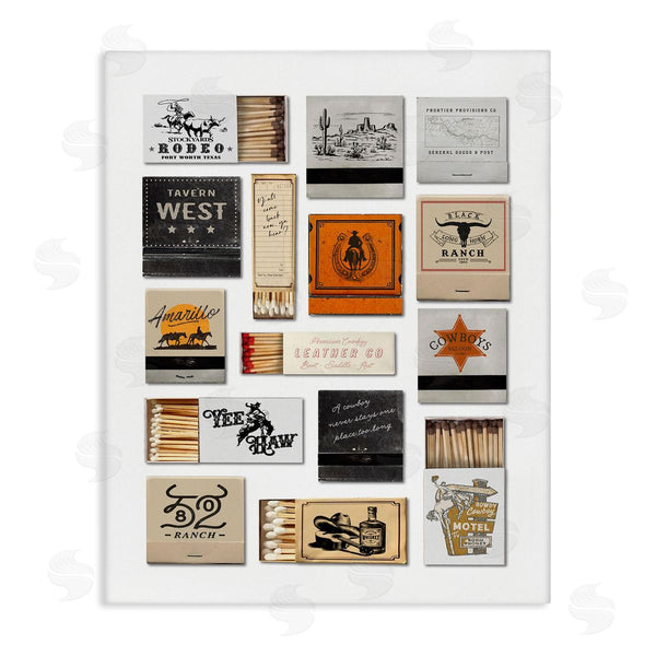 stupell industries Lettered and Lined | Wild West Rodeo Matchbooks