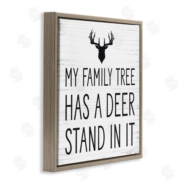 Stupell Industries Lettered And Lined | Witty Deer Quote Rustic Lodge Antlers Motif Wall Art