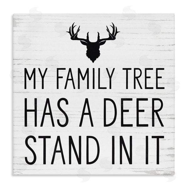 stupell industries Lettered and Lined | Witty Deer Quote Rustic Lodge Antlers Motif Wall Art