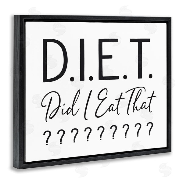 Stupell Industries Lettered And Lined | Witty Diet Food Phrase Casual Typography Sign Wall Art