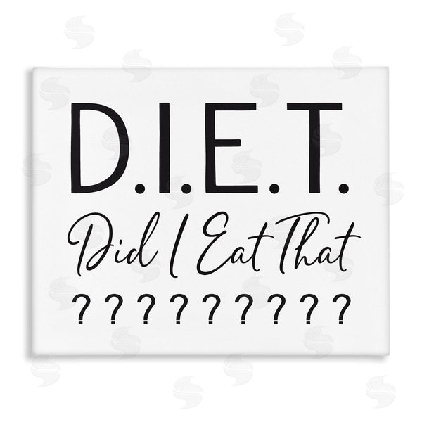 stupell industries Lettered and Lined | Witty Diet Food Phrase Casual Typography Sign Wall Art
