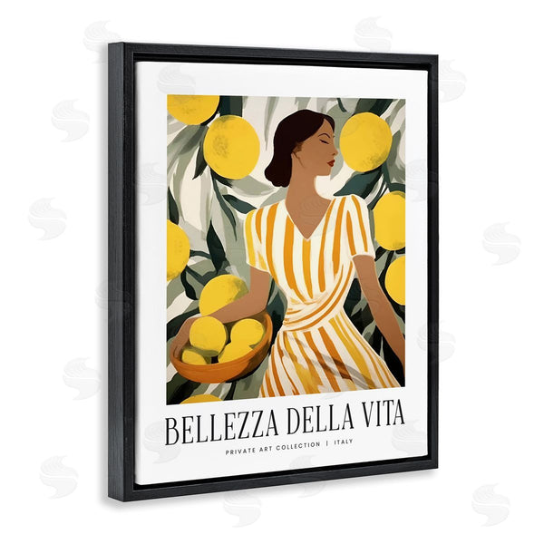 Stupell Industries Lettered And Lined | Woman With Fruit Basket