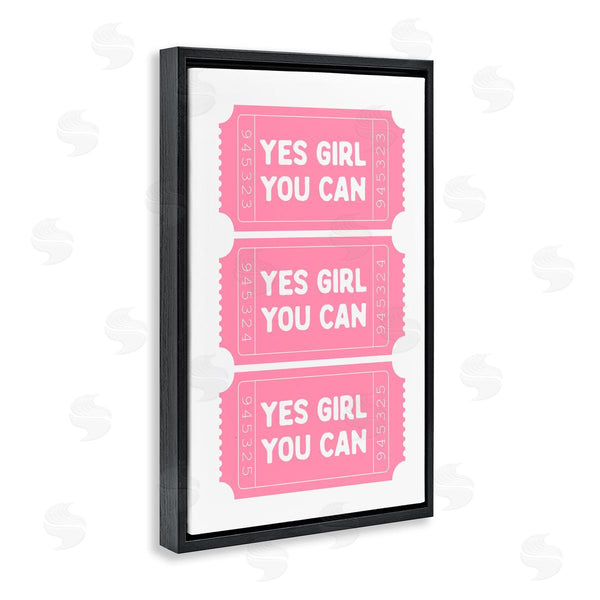 Stupell Industries Lettered And Lined | Yes Girl You Can Tickets