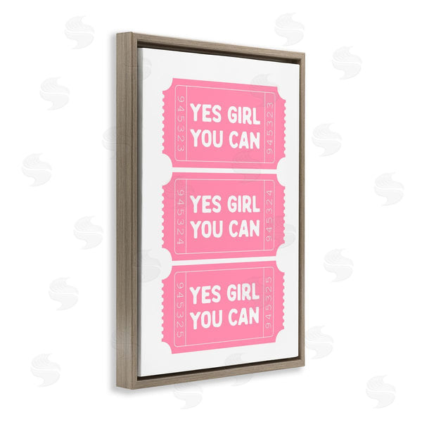 Stupell Industries Lettered And Lined | Yes Girl You Can Tickets