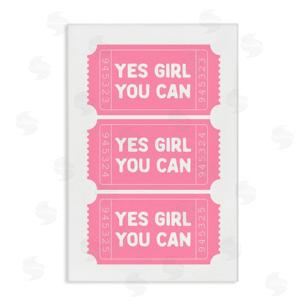 stupell industries Lettered and Lined | Yes Girl You Can Tickets
