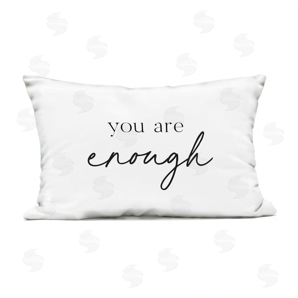 Stupell Industries Lettered And Lined | You Are Enough Sentiment Printed Throw Pillow