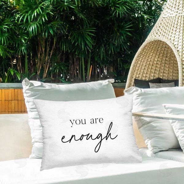 Stupell Industries Lettered And Lined | You Are Enough Sentiment Printed Throw Pillow