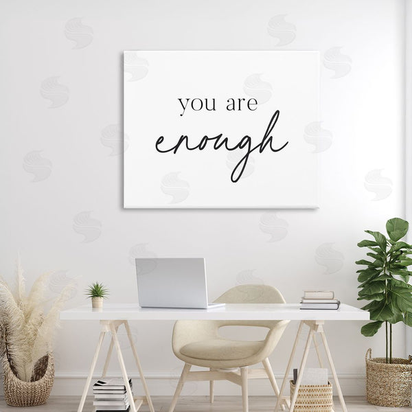 Stupell Industries Lettered And Lined | You Are Enough Sentiment Wall Art