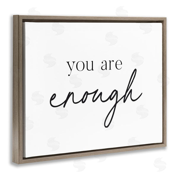 Stupell Industries Lettered And Lined | You Are Enough Sentiment Wall Art
