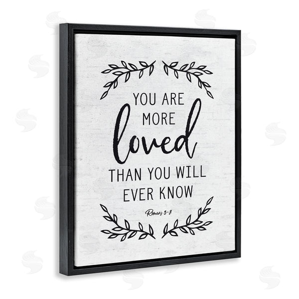 Stupell Industries Lettered And Lined | You Are Loved Bible Verse Scripture Religious Quote Wall Art