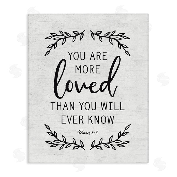 stupell industries Lettered and Lined | You Are Loved Bible Verse Scripture Religious Quote Wall Art