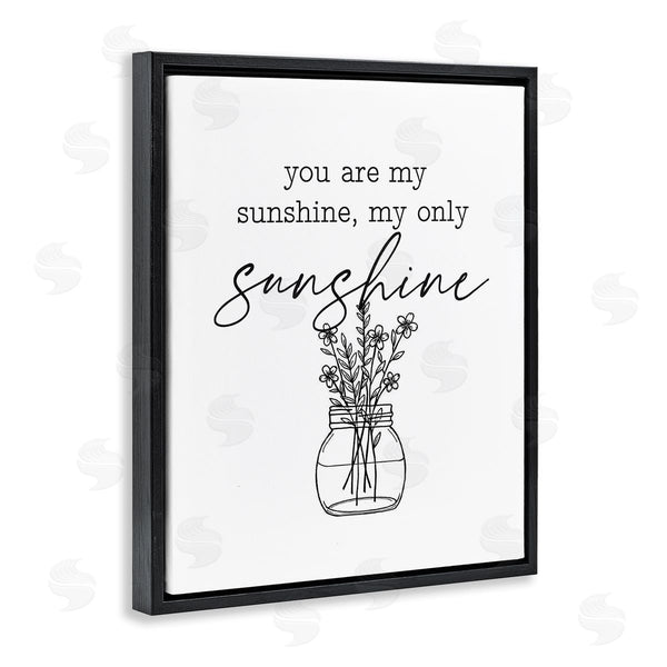 Stupell Industries Lettered And Lined | You Are My Sunshine Floral Daisy Blooms Bouquet Wall Art