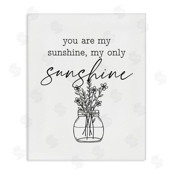 stupell industries Lettered and Lined | You Are My Sunshine Floral Daisy Blooms Bouquet Wall Art