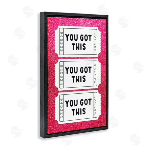 Stupell Industries Lettered And Lined | You Got This Pink Ticket Stubs