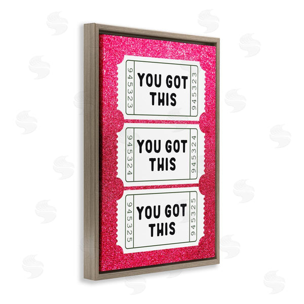Stupell Industries Lettered And Lined | You Got This Pink Ticket Stubs