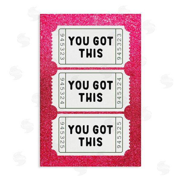 stupell industries Lettered and Lined | You Got This Pink Ticket Stubs