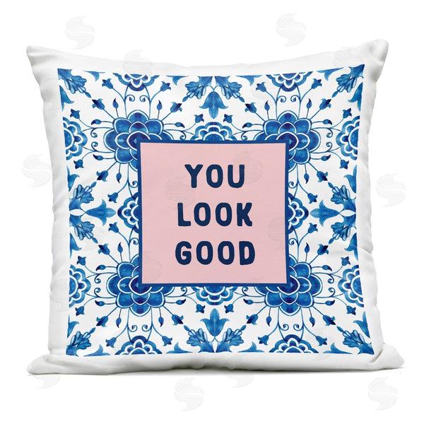 Stupell Industries Lettered And Lined | You Look Good Boho Pattern Printed Throw Pillow