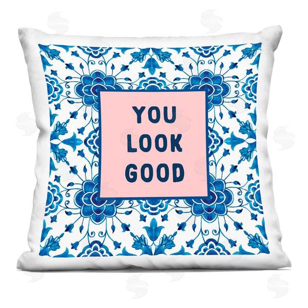 stupell industries Lettered and Lined | You Look Good Boho Pattern Printed Throw Pillow