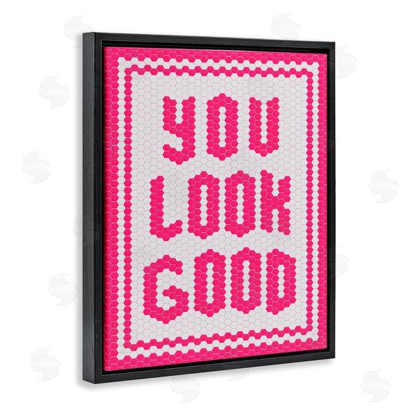 Stupell Industries Lettered And Lined | You Look Good Magenta Mosaic