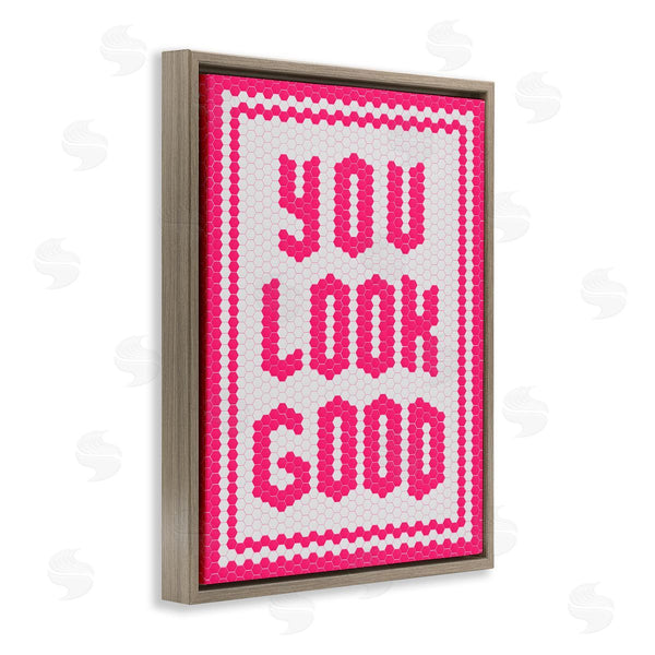Stupell Industries Lettered And Lined | You Look Good Magenta Mosaic