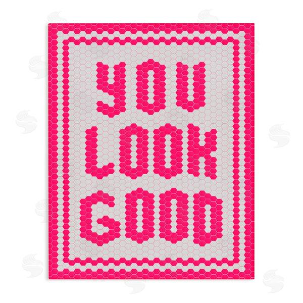 stupell industries Lettered and Lined | You Look Good Magenta Mosaic