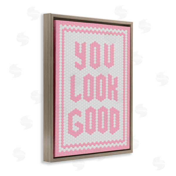 Stupell Industries Lettered And Lined | You Look Good Pink Pastel