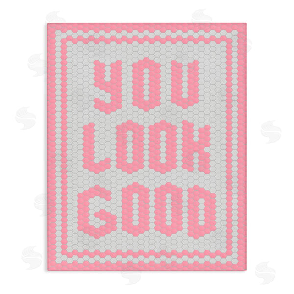 stupell industries Lettered and Lined | You Look Good Pink Pastel
