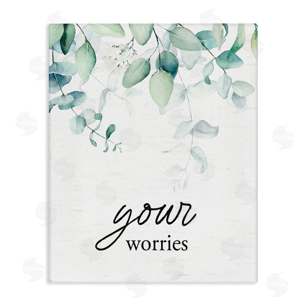 stupell industries Lettered and Lined | Your Worries Eucalyptus Wall Art