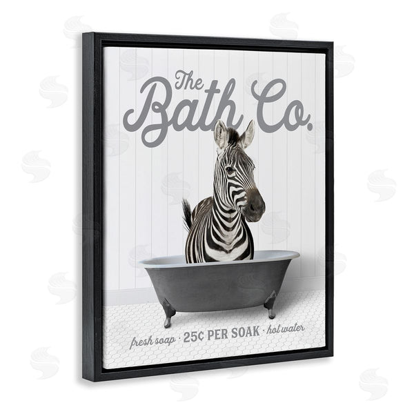 Stupell Industries Lettered And Lined | Zebra Bathroom Tub Wall Art