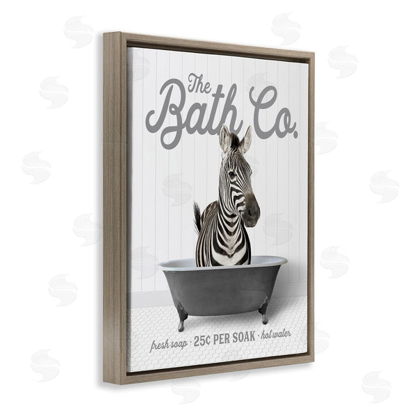 Stupell Industries Lettered And Lined | Zebra Bathroom Tub Wall Art