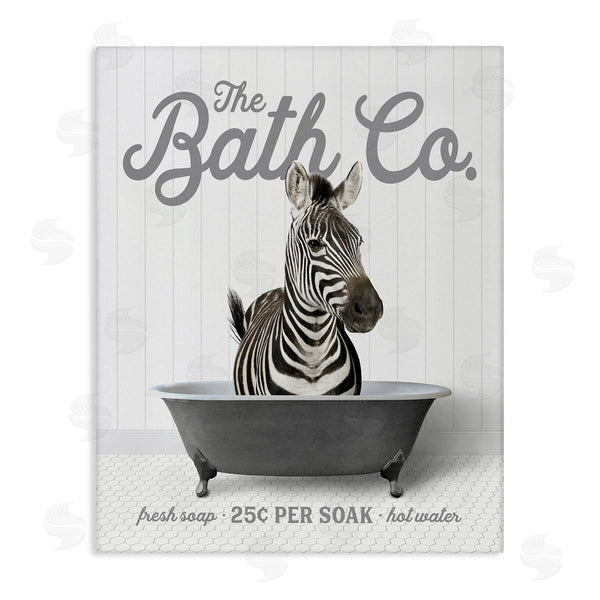 stupell industries Lettered and Lined | Zebra Bathroom Tub Wall Art