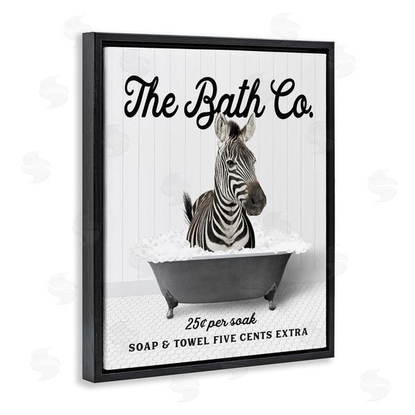 Stupell Industries Lettered And Lined | Zebra In Vintage Tub Wall Art
