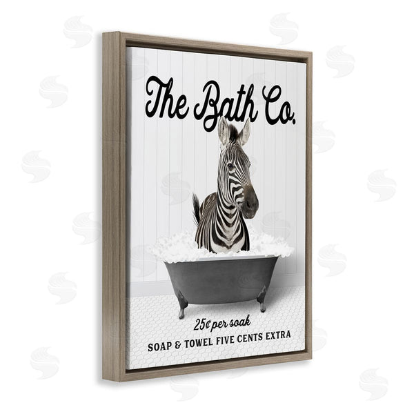 Stupell Industries Lettered And Lined | Zebra In Vintage Tub Wall Art