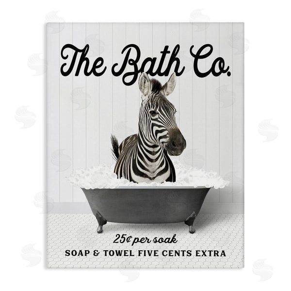 stupell industries Lettered and Lined | Zebra in Vintage Tub Wall Art