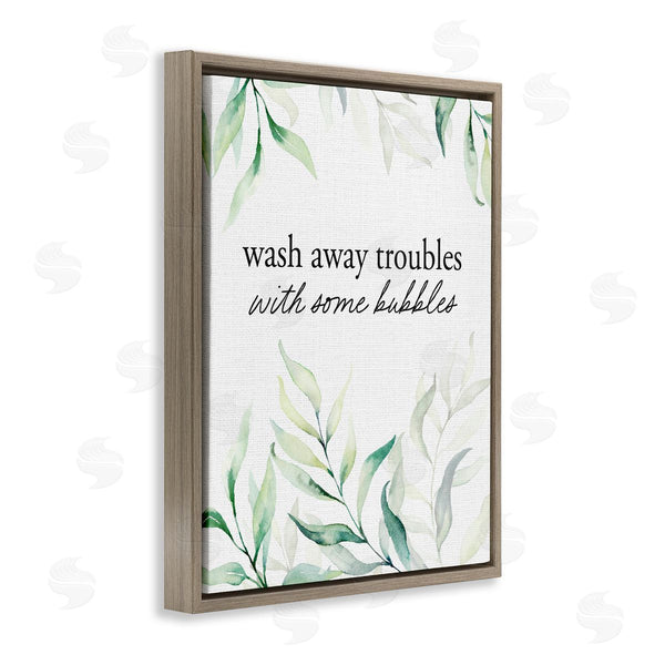Stupell Industries Lettered And Lined | Zen Wash Away Troubles Wall Art